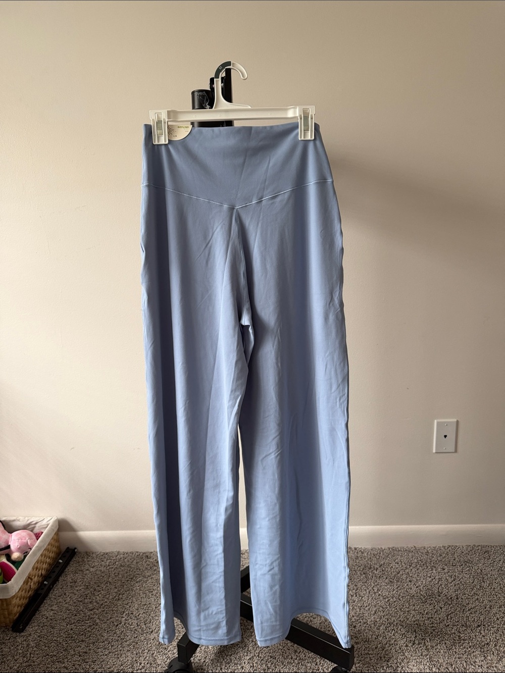 Light Blue Wide-Leg Women's Pants